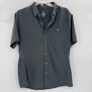 KUHL Shirt Short Sleeve Lightweight Mens Size M Casual Button Up UPF Quick Dry